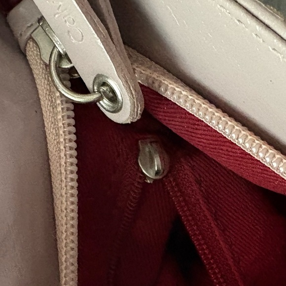 Calvin Klein Partial Quilted Leather Bag with Silver Chain Lilac - Picture 9 of 9